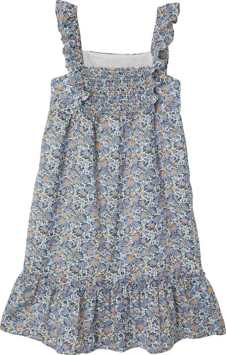 bleu à fleurs, blanc laineux