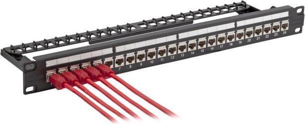 Produktbild EFB Elektronik EFB-Elektronik - Patch-Panel mit Kabelverwaltung - RJ-45 X 24 - Schwarz, RAL 900