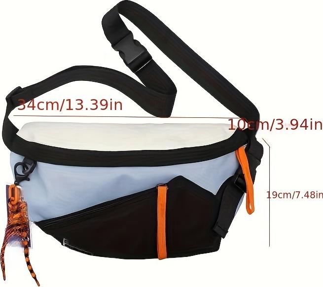 Image du produit Only-Bags.Store Sac de poitrine décontracté avec pendentif, sac à bandoulière de style urbain, sac à bandoulière