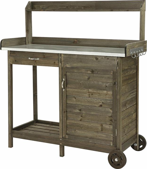 Actual product image Dehner Wooden plant table 125x112x46 cm