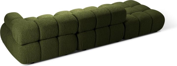 Actual product image Micadoni Velvet Right Modular Sofa, "Bellis", 4 Seats, 282x94x70 Made in Europe (2 person sofa, 3-seater, 4-seater)