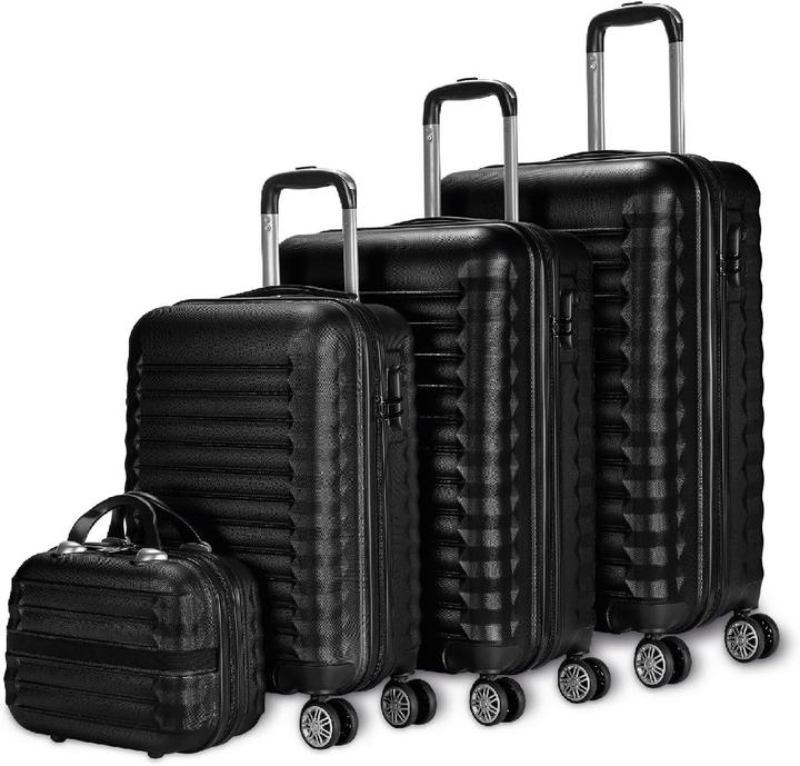 Image du produit Numada Kit de bagages 1. noir 4 pièces (78 l, Bagage à main (jusqu'à 50l), M (50 - 90l), L (90 - 115l))