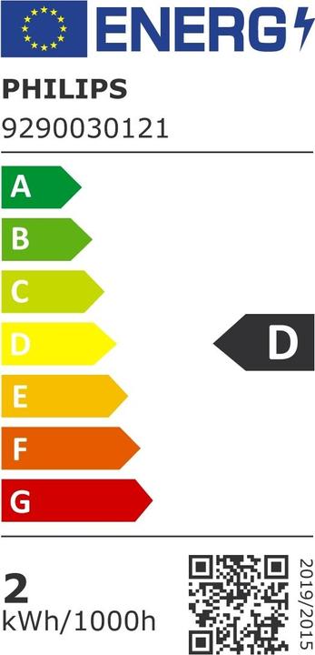 Energy Label Philips WarmGlow (E27, 2.50 W, 340 lm, 1 x, D)