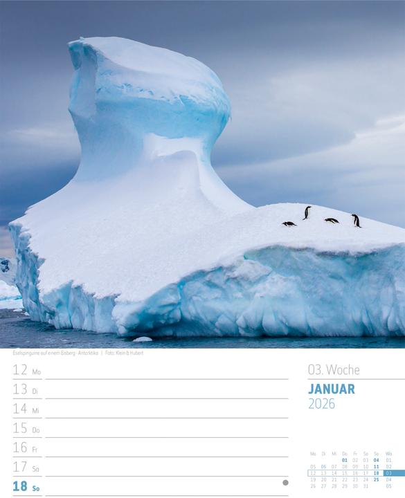 Produktbild Planet Erde - Landschaften der Welt - Wochenplaner Kalender 2026 (25 x 33 cm, Harter Einband, Deutsch)