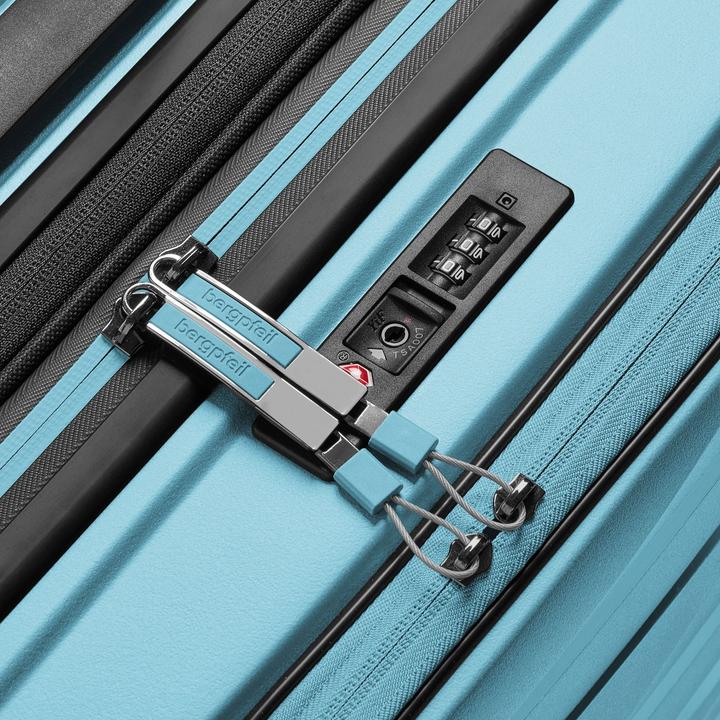 Actual product image Bergpfeil Travel 4 Rollen Kabinentrolley 55 cm Laptopfach mit Dehnfalte (46 l)