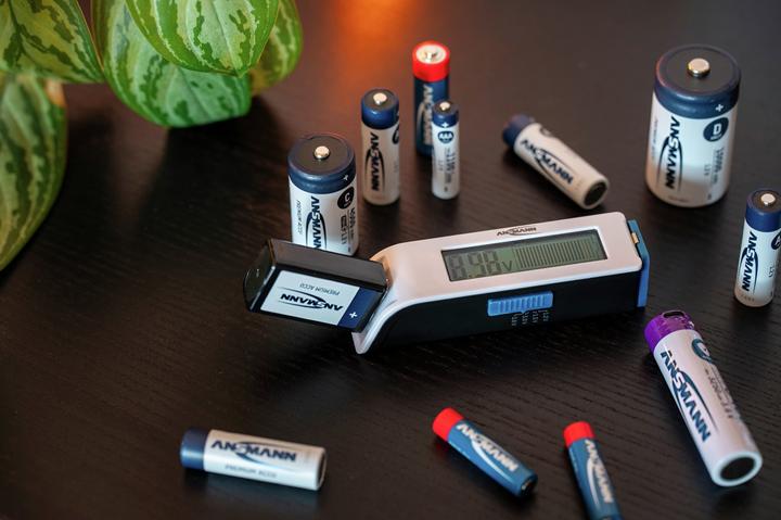 Actual product image Ansmann Battery tester Universal LC-Display,bar graph,for battery/battery