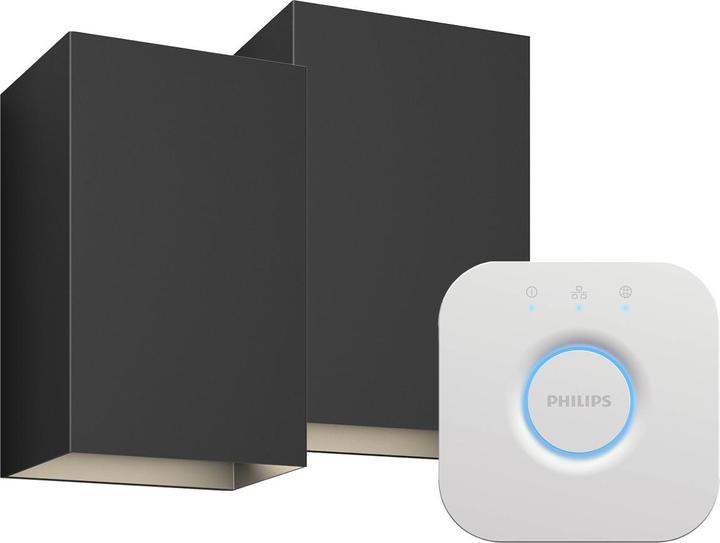 Image du produit Philips Hue White&Col. Amb. Resonate Applique murale noir 2pcs + Pont
