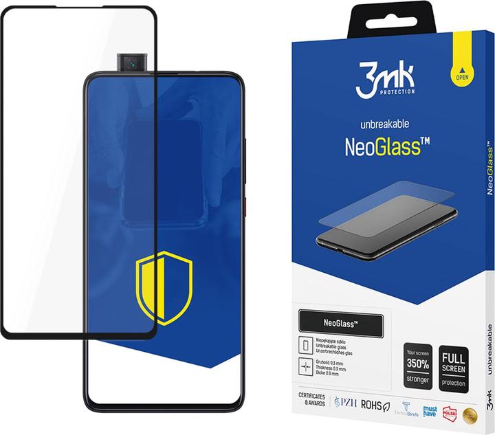 Actual product image 3MK NeoGlass for Xiaomi Mi 9T Pro black frame (1 Piece, Mi 9T Pro)