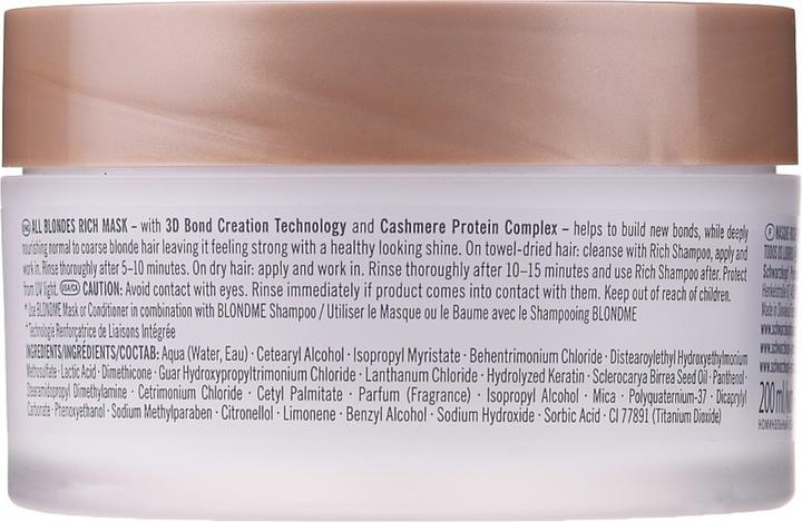 Produktbild Schwarzkopf Professional Blondme - All Blondes Rich Mask (200 ml)