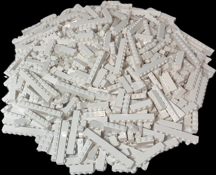 Actual product image LEGO Bricks White 1x1, 1x2, 1x3, 1x4 - NEW! Quantity 50x (LEGO Classic)