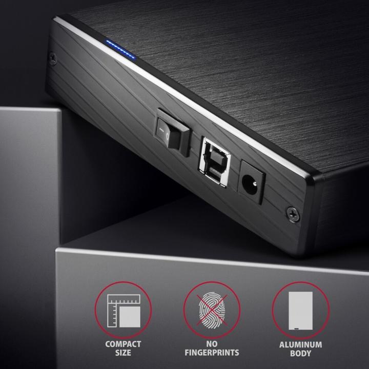 Produktbild Axagon EE35-XA3 - HDD-Gehäuse - 3.5 Zoll - SATA - Serial ATA II - Serial ATA III - 5 Gb (3.5")