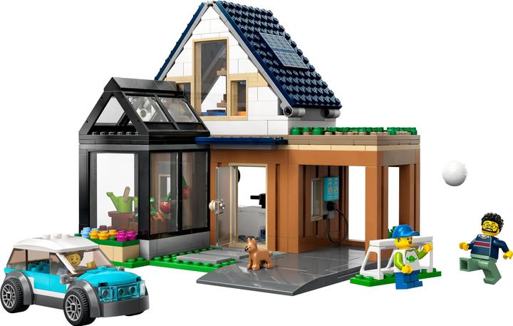 Produktbild LEGO Familienhaus mit Elektroauto (60398, LEGO City)