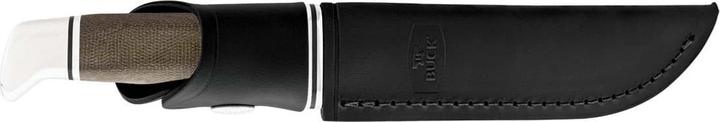 Image du produit Buck PATHFINDER PRO 105, acier S35VN, inoxydable, micarta de lin, fourreau cuir (12.70 cm)