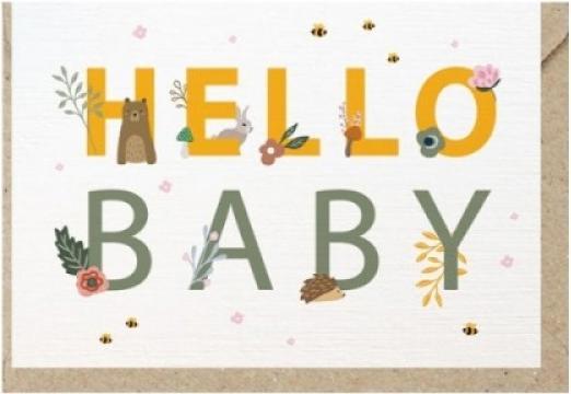 Image du produit Emi Grafikstudio Carte événement Hello Baby, avec animaux