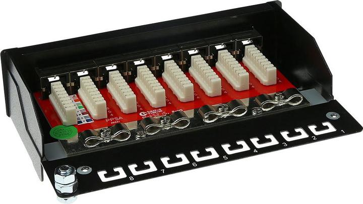 Actual product image Surface mounted box shielded 8 ports CAT6A. Type: CAT6A Mountbox c6a 8 prt shielded