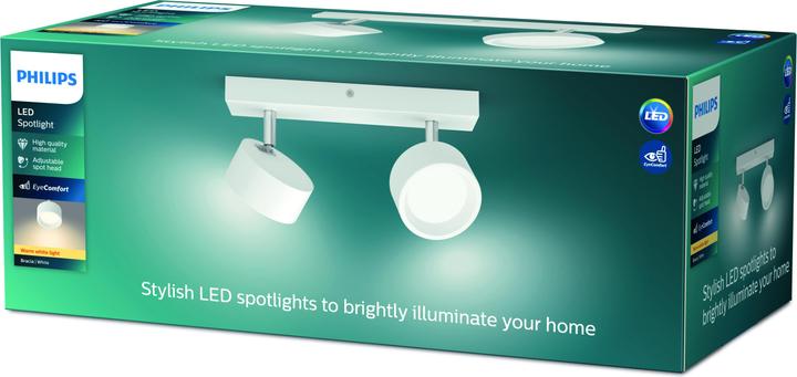 Image du produit Philips Bracia Spot 2x5.5W 2700K blanc (1100 lm)
