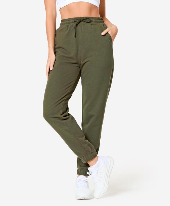 Image du produit Domyos Pantalon jogging en coton femme, vert (W26/L30)