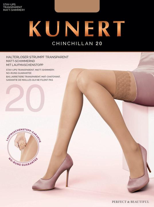 Produktbild Kunert Chinchillan 20 Halterlose Strümpfe, Farbe 050 schwarz, Grösse 35-37 (20 DEN, 35 - 37)