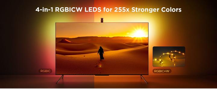 Image du produit Govee Rétroéclairage TV envisagé (Blanc chaud, RGBIC, 500 cm, Intérieur)
