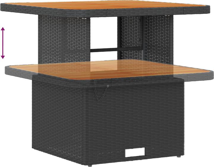 Produktbild VidaXL 12-teiliges Garten Sofa Set mit Kissen Schwarz Poly Rattan Akazie