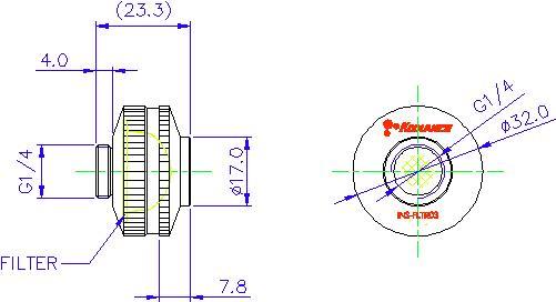 Produktbild Koolance INS-FLTR03 Inline Coolant Filter