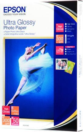 Image du produit Epson Papier brillant Ultra Photo, 50 feuilles (300 g/m², 10 x 15 cm, 50 x)