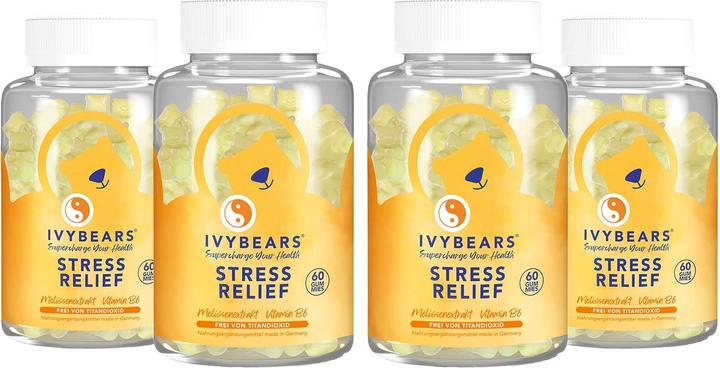 Produktbild IVYBears Stress RELIEF 4 Pack (4 Stück, Gummies, 600 g)