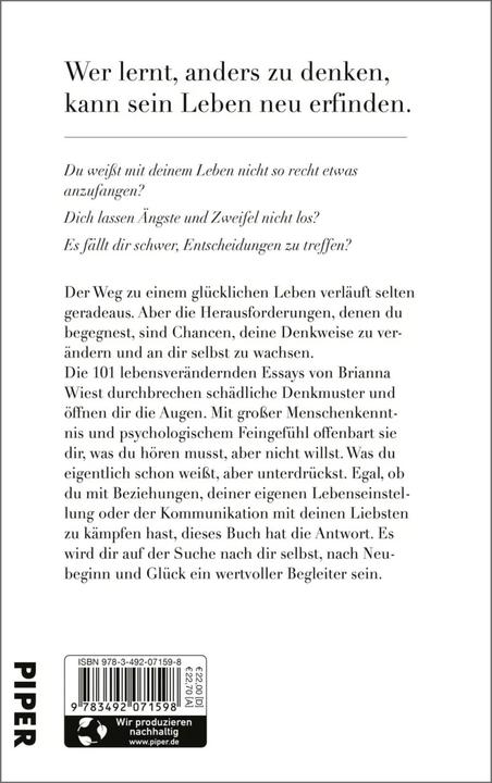 Image du produit 101 Essays, die dein Leben verändern werden (Allemand, Brianna Wiest, 2022)
