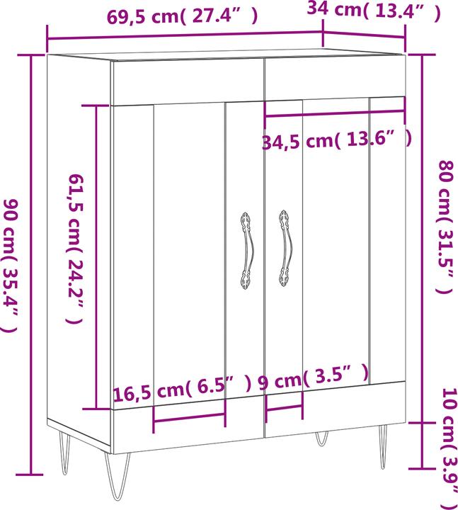 Produktbild VidaXL Terri (69.5 x 34 x 90 cm)