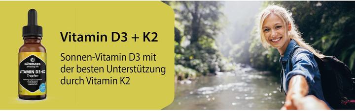 Actual product image Vitamaze Vitamin D3 + K2 (1 Piece, Droplet)