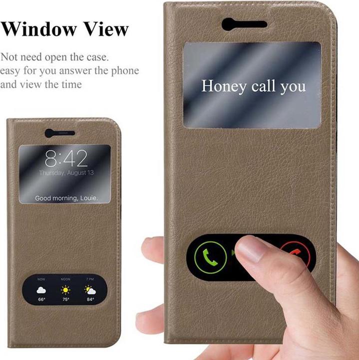 Actual product image Cadorabo Book with View double window cover (Huawei P10 Plus)