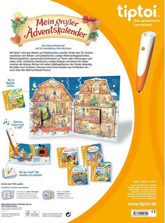 Image du produit Ravensburger tiptoi Mon grand calendrier de l'Avent