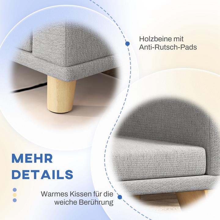 Produktbild PawHut Hundebett Polyester, MDF Grau (Hund)