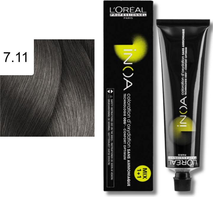 L'Oréal Professionnel Inoa hair colour (7,11 Middle blonde Deep ash)