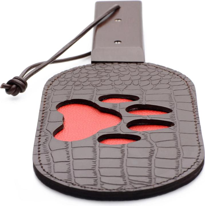Image du produit Strict Leather Paddle en Cuir en Forme de Patte de Chiot