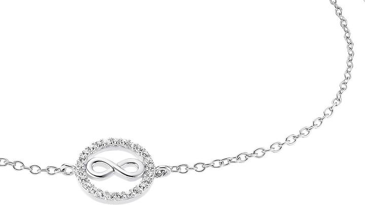 Image du produit S.Oliver Bijoux de bras pour femmes, 925 en argent sterling zirconium Infinity (20 cm, Argent 925)
