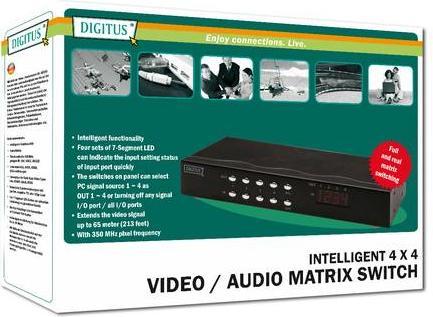Actual product image Digitus DC-48101 4 : 4 Port VGA Matrix Switch, 250 Mhz