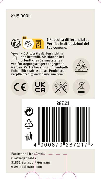 Produktbild Paulmann Allgebrauchslampe (E27, 2.20 W, 40 lm, 1 x, B)