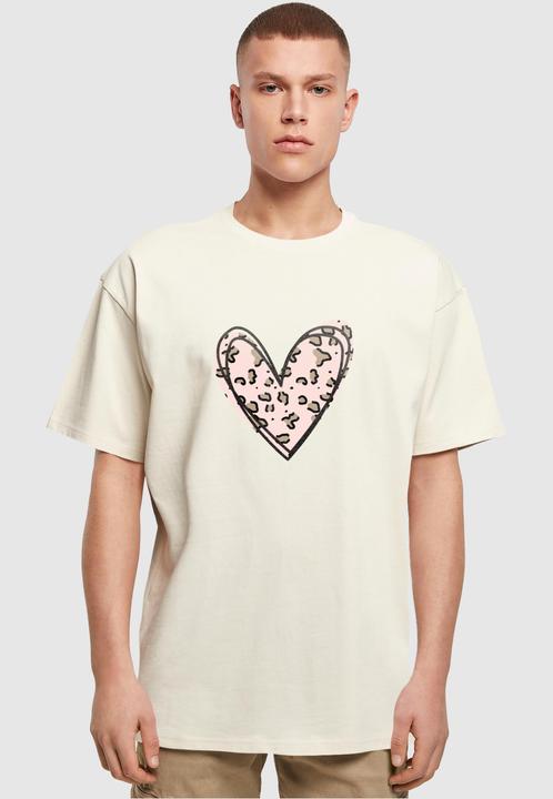 Actual product image Merchcode Valentines Day - Leopard Heart Heavy Oversize Tee - 118095 (4XL)