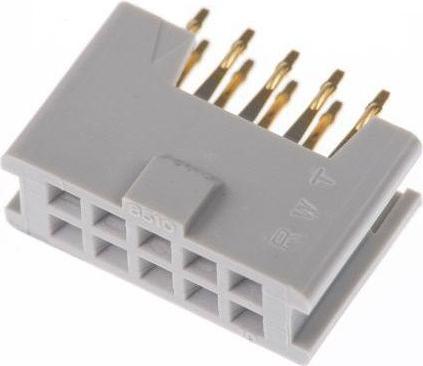 Image du produit 3M 8500 Series Straight Through Hole PCB Mount Socket, 10-Contact, 2-Row, 2.54mm Pitch, Solder