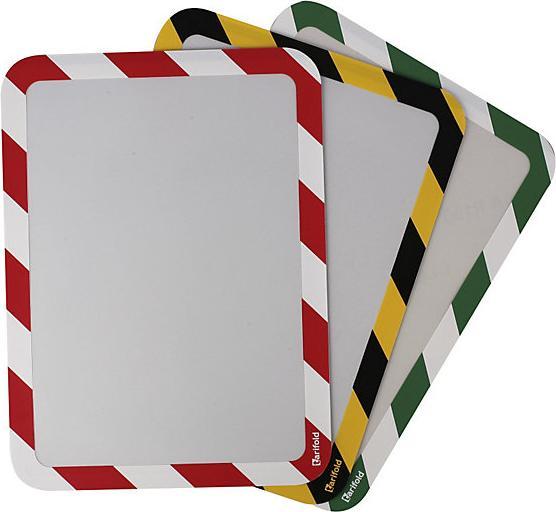 Produktbild Tarifold BIELLA Rahmen-Sichttafel Safety A4 rot/weiss selbstklebend (A4)