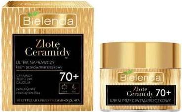 Bielenda BIELENDA Złote Ceramidy ultra naprawczy krem przeciwzmarszczkowy 70+ na dzień i noc 50 ml (50 ml, 24h cream)