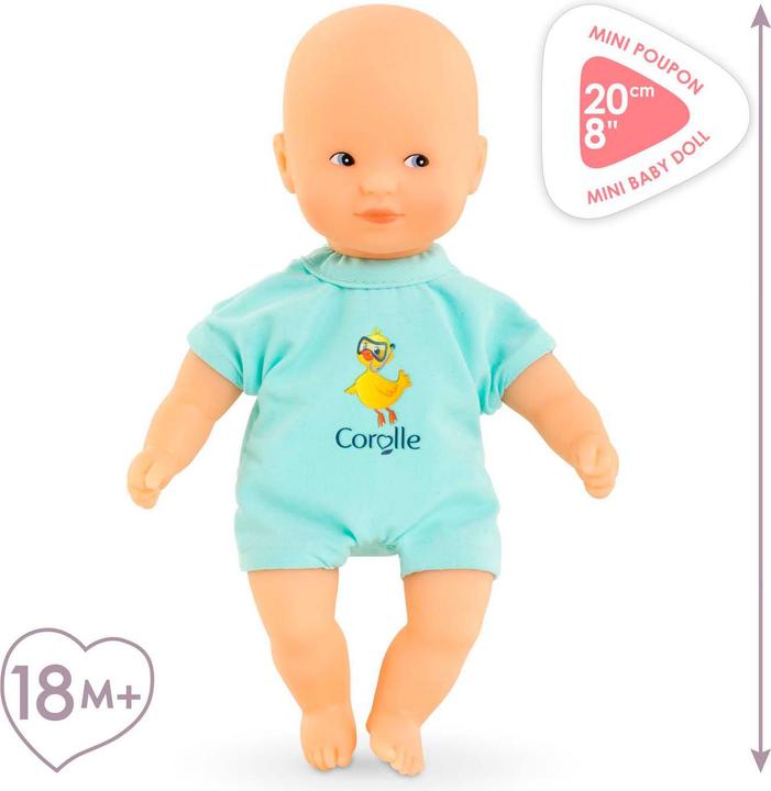 Produktbild Corolle Mini-Badebabypuppe, Blau, 20 cm