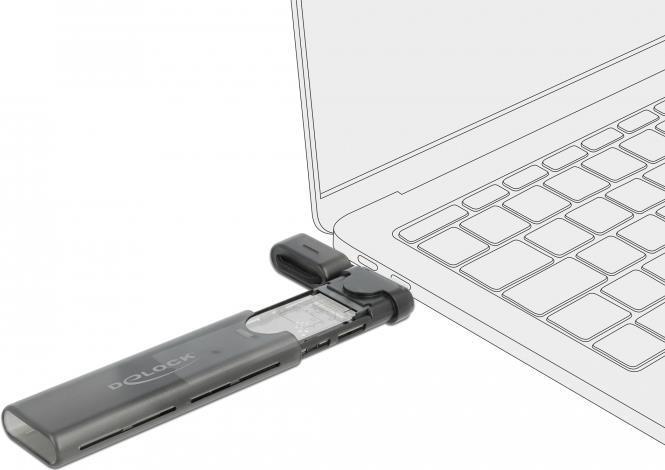 Immagine prodotto Delock Custodia esterna USB-C, NVME&SATA M.2, avviabile, 10Gbps (M.2)