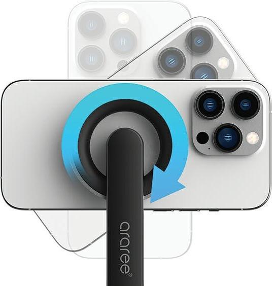 Actual product image Araree Selfie Stick Bluetooth Magfie POD czarny/black MagSafe Tripod AR60-01727A