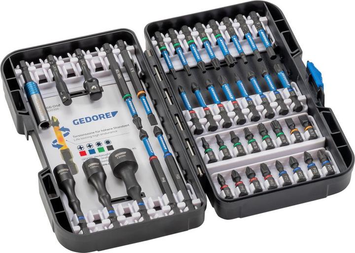 Produktbild Gedore 666-042 Torsionsbit-Satz SL+PR+PH+PZ+TX 42-teilig (1/4 Zoll, 1 / 4)