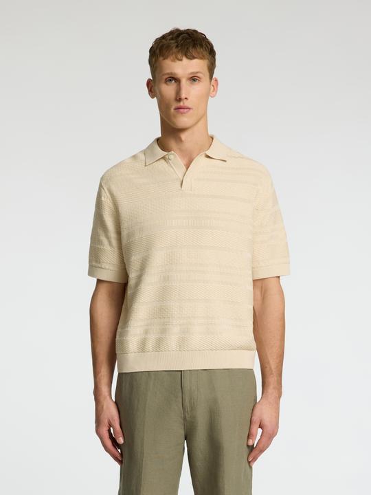 Actual product image Selected Homme Textured Polohemd aus Strick (L)