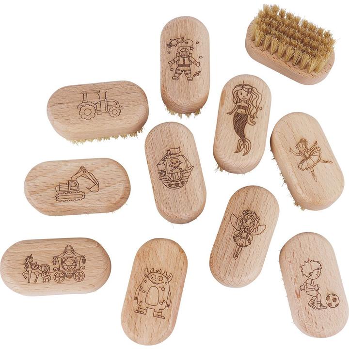 Bürstenhaus Redecker Kindernagelbürste mit Motiv 20 Stück im Metalldisplay