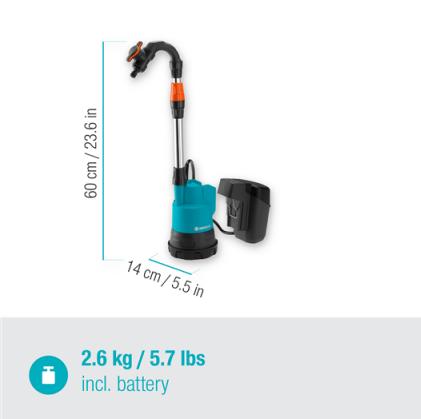 Actual product image Gardena Battery Rain Barrel Pump (Rain barrel pump)