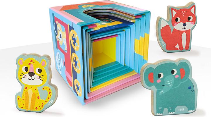 Image du produit Ses Tiny Talents Stacking Blocks Tour avec des figurines d'animaux
